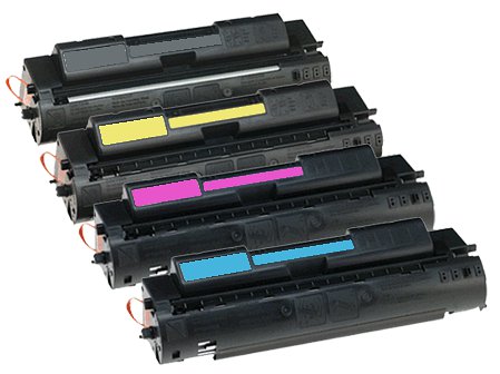 Komplet toner�w zamiennik�w DT4500KPLH do HP Color LaserJet 4500 4550, pasuje zamiast HP C4191A C4192A C4193A C4194A CMYK, 9000/6000 stron