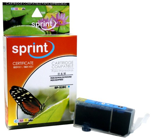 Tusz zamiennik DJ526CC do Canon PIXMA IP4820 IP4840 IP4850 IP4870 iX6550 MG5120 MG5140 MG5150 MG5170 MG5220 MG5240 MG5250 MG5270 MG6120 MG6140 MG6150 MG6170 MG8120 MG8140 MG8150 MG8170 MX8850, pasuje zamiast Canon CLI526C Cyan, 16 ml