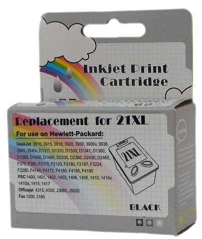 Tusz zamiennik nr 21 21XL, U21XLH do HP DeskJet 3910 3915 3918 3920 3930 3940, pasuje zamiast HP C9351AE C9351CE Black, 21 ml