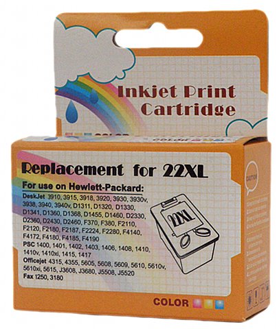 Tusz zamiennik nr 22 22XL, U22XLH do HP DeskJet 3910 3915 3918 3920 3930 3940, pasuje zamiast HP C9352AE C9352CE Color, 21 ml