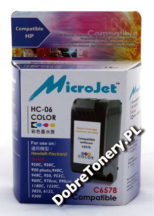 Tusz zamiennik nr 78, HC-06 do HP DeskJet 916C 920C 930C 935C 940C 950C 959C 960C 970Cxi 980Cxi 990Cxi 995C, pasuje zamiast HP C6578DE C6578AE Color, 38 ml