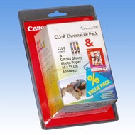 Tusz Canon CLI8 ChromaLife pack CMY papier GP501 50ark | iP4200/i