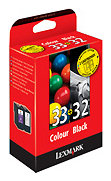 Tusz Lexmark No 32+33 czarny black/color Combo Pack | 200/190str | CJZ815,X5250