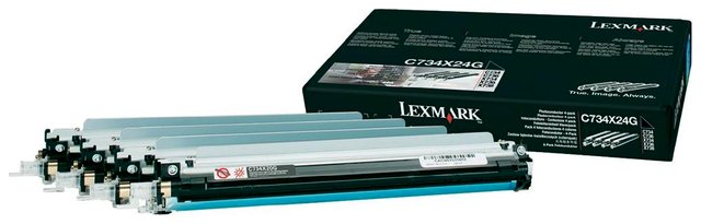 Oryginał Zestaw czterech bębnów światłoczułych Lexmark do C-734/736 | 20 000 str. | CMYK