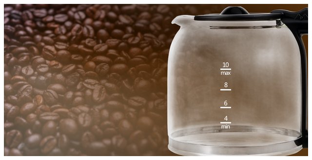 Ekspres przelewowy do kawy lub herbaty Aigostar, 900W, 1500ml, biały