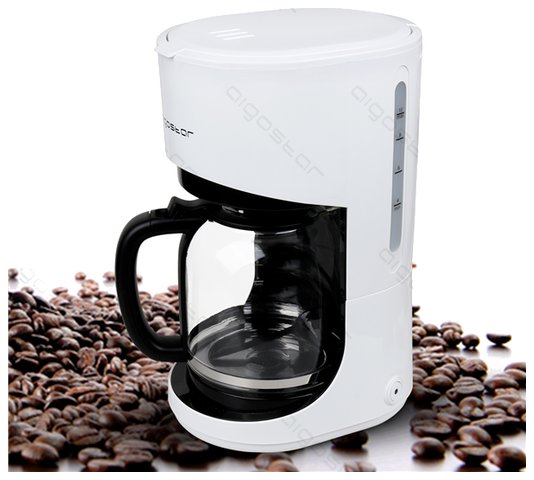 Ekspres przelewowy do kawy lub herbaty Aigostar, 900W, 1500ml, biały