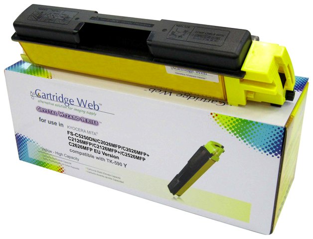Toner Cartridge Web Yellow Kyocera TK590 zamiennik TK-590Y, 5000 stron