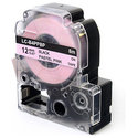 Taśma JetWorld Czarny na Pastelowo Różowym Zamiennik Epson 12mm x 8m LC-B4PPBP (LCB4PPBP)