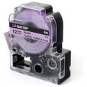Taśma JetWorld Czarny na Pastelowo Purpurowym Zamiennik Epson 12mm x 8m LC-B4PZBP (LCB4PZBP)