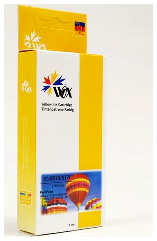 Tusz Wox Yellow CANON CLI581Y XXL zamiennik CLI-581Y XXL (1997C001)