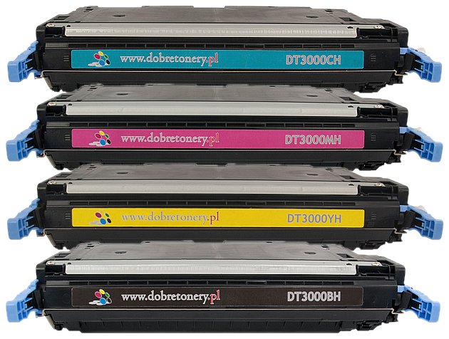 Komplet tonerów zamienników DT3000KPLH do HP Color LaserJet 2700 2700n 3000, pasuje zamiast HP Q7560A Q7561A Q7563A Q7562A 314A CMYK, 6500/3500 stron