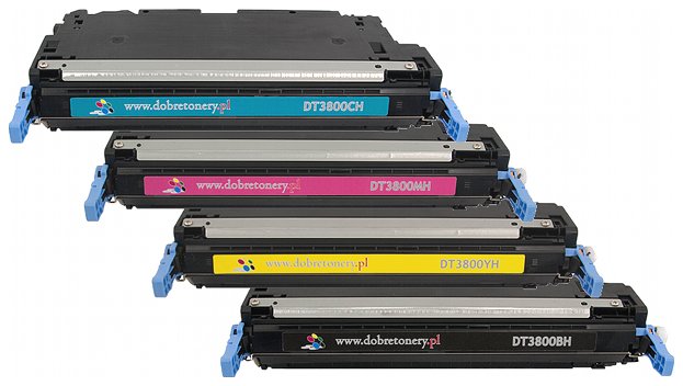 Komplet tonerów zamienników DT3800KPLH do HP Color LaserJet 3800 CP3505, pasuje zamiast HP Q6470A Q7581A Q7583A Q7582A 501A 503A CMYK, 6000 stron