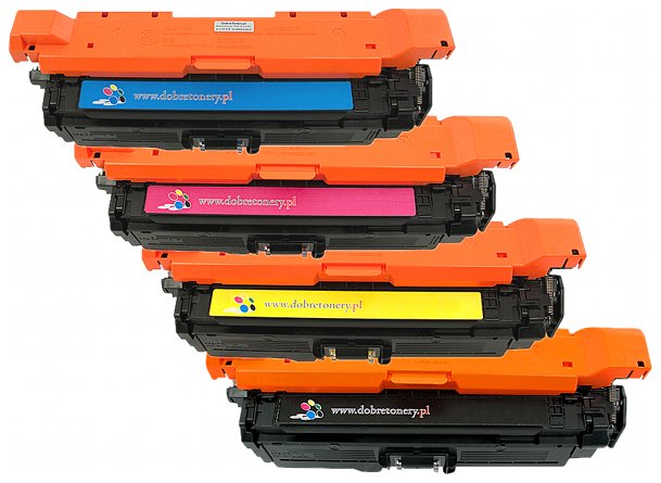 Komplet tonerów zamienników DT4525KPLAH do HP Color LaserJet CP4025 CP4525, pasuje zamiast HP CE260A CE261A CE262A CE263A 647A 648A CMYK, 8500/11000 stron