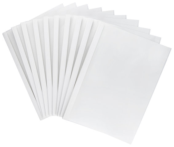 Okładki do termobindowania, A4, 30mm, do 300 kartek (80g/m2), białe, 10 sztuk
