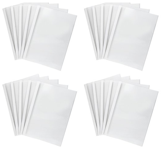 Zestaw okładek do termobindownicy Opus, białe, 4 x 5 sztuk (do 15/30/40/60 kartek)