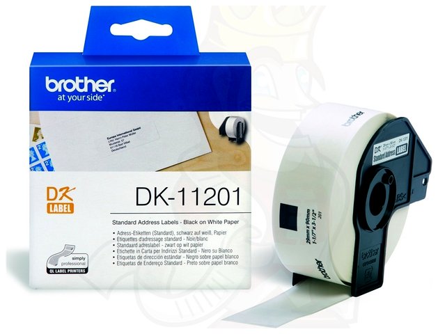 Oryginał Etykieta Brother do QL-500/550/560/650/1050/1060N | 29 x 90 mm | DK-11201
