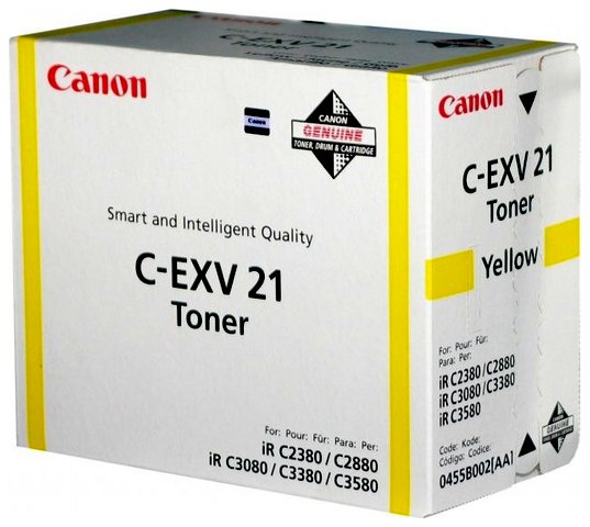 Oryginał Toner Canon CEXV21Y do iR C-2280/2880/3380/3580 | 14 000 str. | yellow