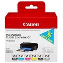 Canon Tusz PGI-550/CLI-551 Multipack PGBK/C/M/Y/BK/GY, black/color