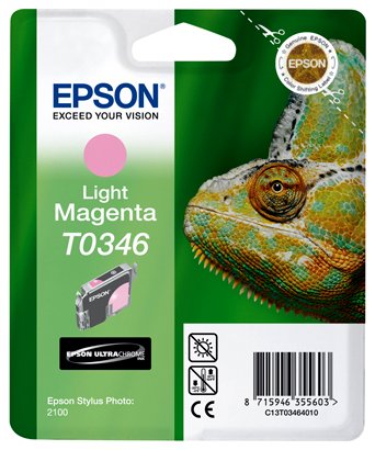 Wyprzedaż Oryginał Tusz Epson T0346 do Epson Stylus Photo 2100 | 17 ml | light magenta, pudełko zastępcze, oryginalny airbag/folia