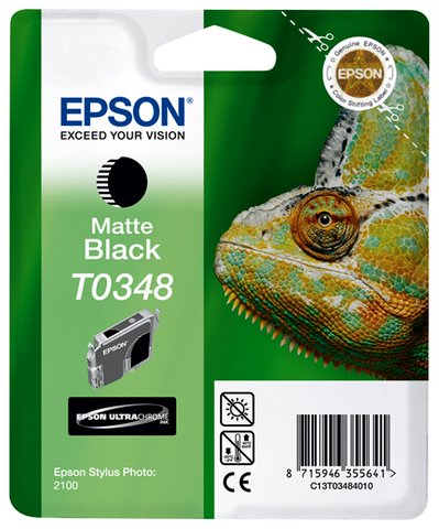Wyprzedaż Oryginał Tusz Epson T0348 do Epson Stylus Photo 2100 | 17 ml | matte czarny...