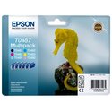 Oryginał Zestaw tuszów Epson T0487 do Stylus R-200/300, RX-500/600 | 78ml | C/LC/M/LM/Y/B