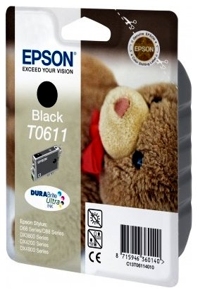 Oryginał Tusz Epson T0611 do DX-3800/3850/4200/4800 , D-68/88 | 8ml | czarny black