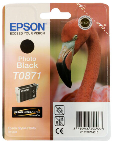 Oryginał Tusz Epson T0871 do Stylus Photo R1900 | 11,4ml | photo czarny black