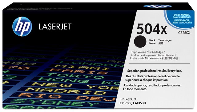 Wyprzedaż Oryginał Toner HP 504X do Color LaserJet 3525/3530 | 10 500 str. | czarny black, opakowanie zastępcze