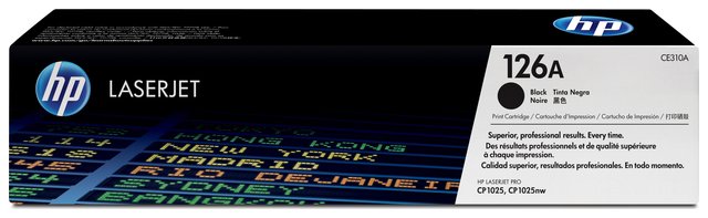 Wyprzedaż Oryginał Toner HP 126A do Color LaserJet Pro CP1025, M175 M275 | 1 200 str. | czarny black, opakowanie zastępcze