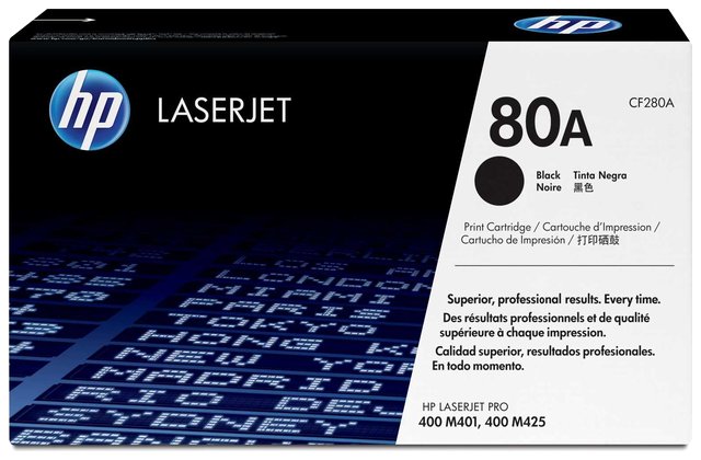 Oryginał Toner HP 80A do LaserJet Pro 400 M401/425 | 2 560 str. | czarny black