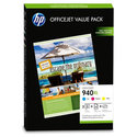 Oryginał Zestaw tuszów HP 940XL + 100ark. papier Brochure Value Pack do OJ 8000/8500 | CMY