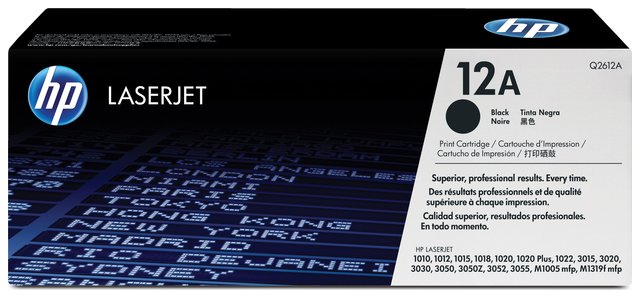Wyprzedaż Oryginał Toner HP Q2612A (12A)  czarny, 2000 stron, LaserJet 1010 / 1012 / 1015...
