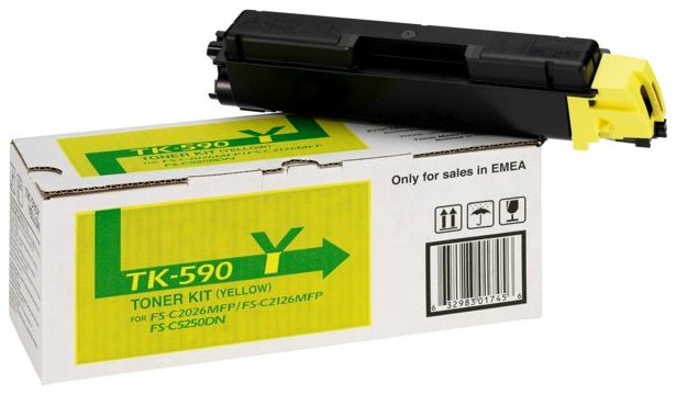Wyprzedaż Oryginał Toner Kyocera TK-590Y do FS-C2026/C2126 | 5 000 str. | yellow, opakowanie zastępcze