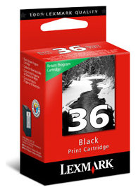 Oryginał Tusz Lexmark 36 do X-3650/4650/ zwrotny | czarny BLACK