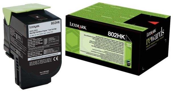 Oryginał Kaseta z tonerem Lexmark 802HK do CX-410/510 | zwrotny | 4 000 str. | czarny black