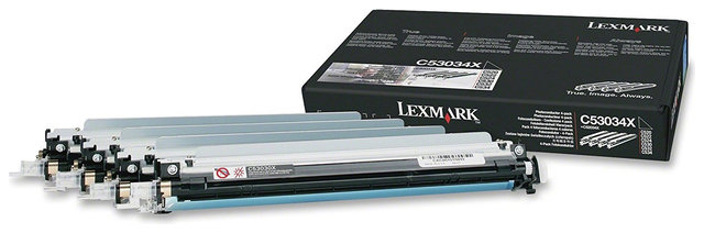 Wyprzedaż Oryginał Zestaw czterech bębnów światłoczułych Lexmark C53034X C52034X do Lexmark C522n C524 C530 C532 C534n C534dn | 4 x 20 000 str. | CMYK