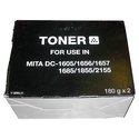 Wyprzedaż Toner dwupak zamiennik pasuje zamiast Mita 37046011 do Mita DC-1605 DC-1656 DC-1657 DC-1685 DC-1855 DC-2155 | 2 x 180 g | czarny black