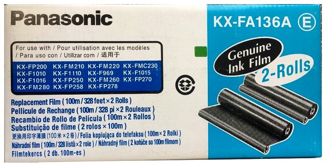 Oryginał Folia Panasonic do faksów KX-F1110/1015 KX-FP121/131PD | 2 x 330 str. | czarny...