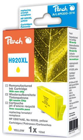Tusz zamiennik Peach z chipem yellow HC, kompatybilny z No. 920XL, CD974AE